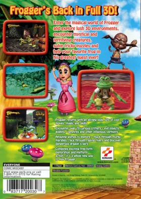 Frogger - The Great Quest box cover back